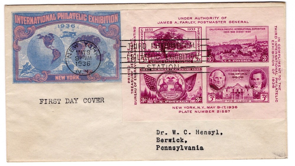 #778 TIPEX 1936 FDC - Planty #36