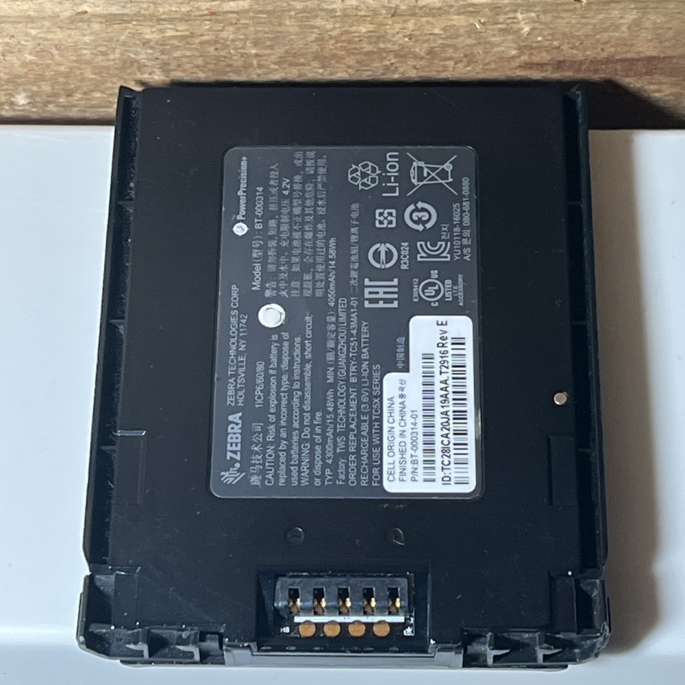ZEBRA Replacement BATTERY-TC31-43MA1-01 Model BT-000314 For Mobile Computer