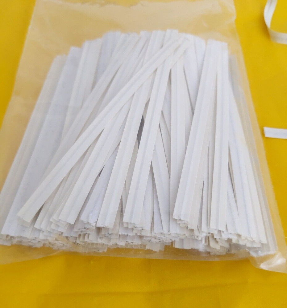 300 White Bag Twist Ties 3 1/2"