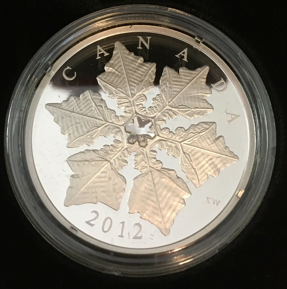 2012 $20 CRYSTAL SNOWFLAKE SILVER COIN