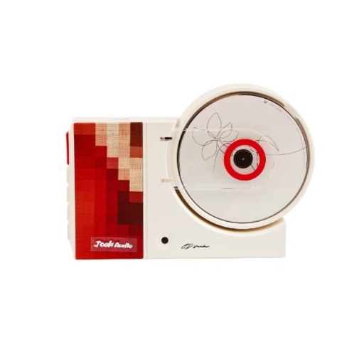 Bluetooth CD Player Retro Wall Mounted with Remote Control for Home Audio Red
