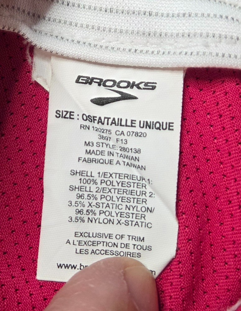 Brooks Space Coast Marathon Running Lightweight Packable Hat Adjustable Cap Red