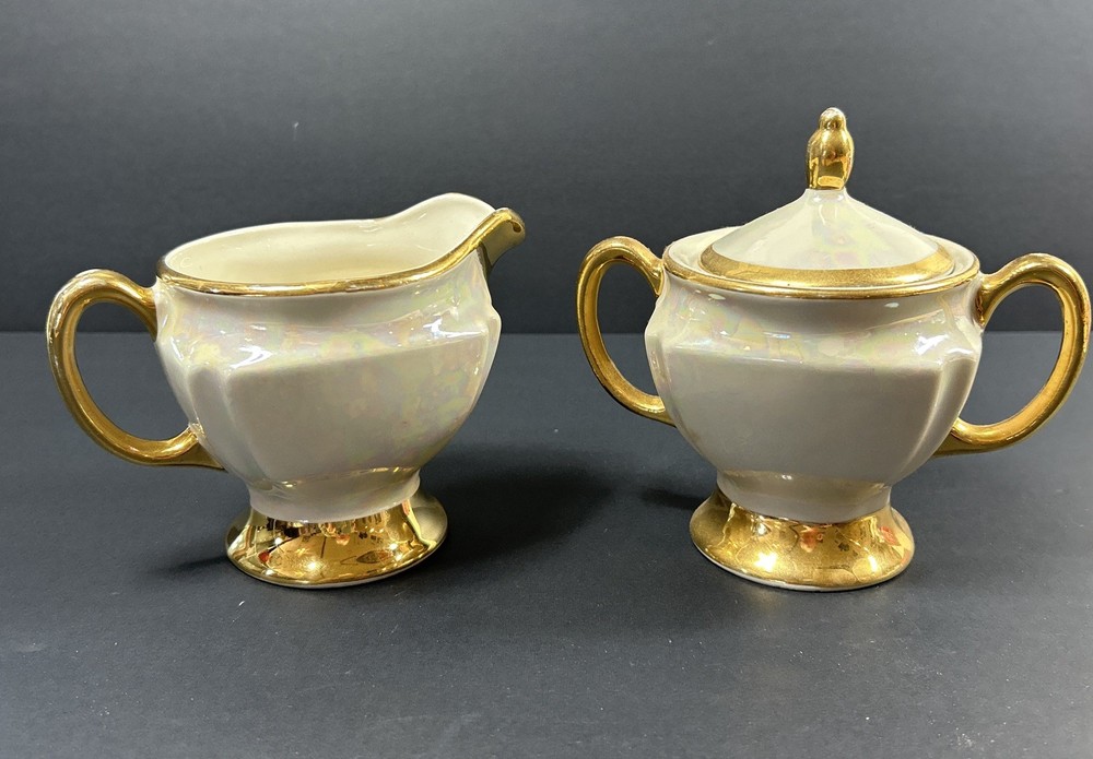 Lusterware Cream & Sugar