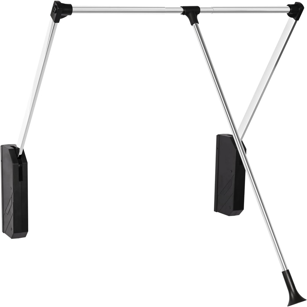 Adjustable Stainless Steel Pull Down Closet Rod, 60 Lbs Capacity, 35"-48