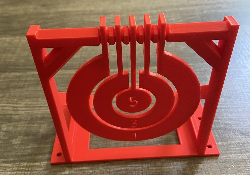 Red Airsoft/ Nerf Spin-around Target Indoor airsoft target practice Mountable