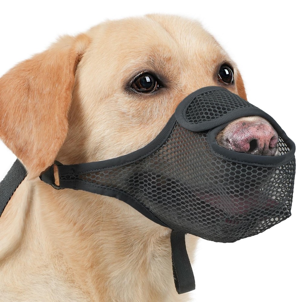 Dog Muzzle for Large Medium Small Dogs, Mesh Muzzle to Prevent Biting Chewing...