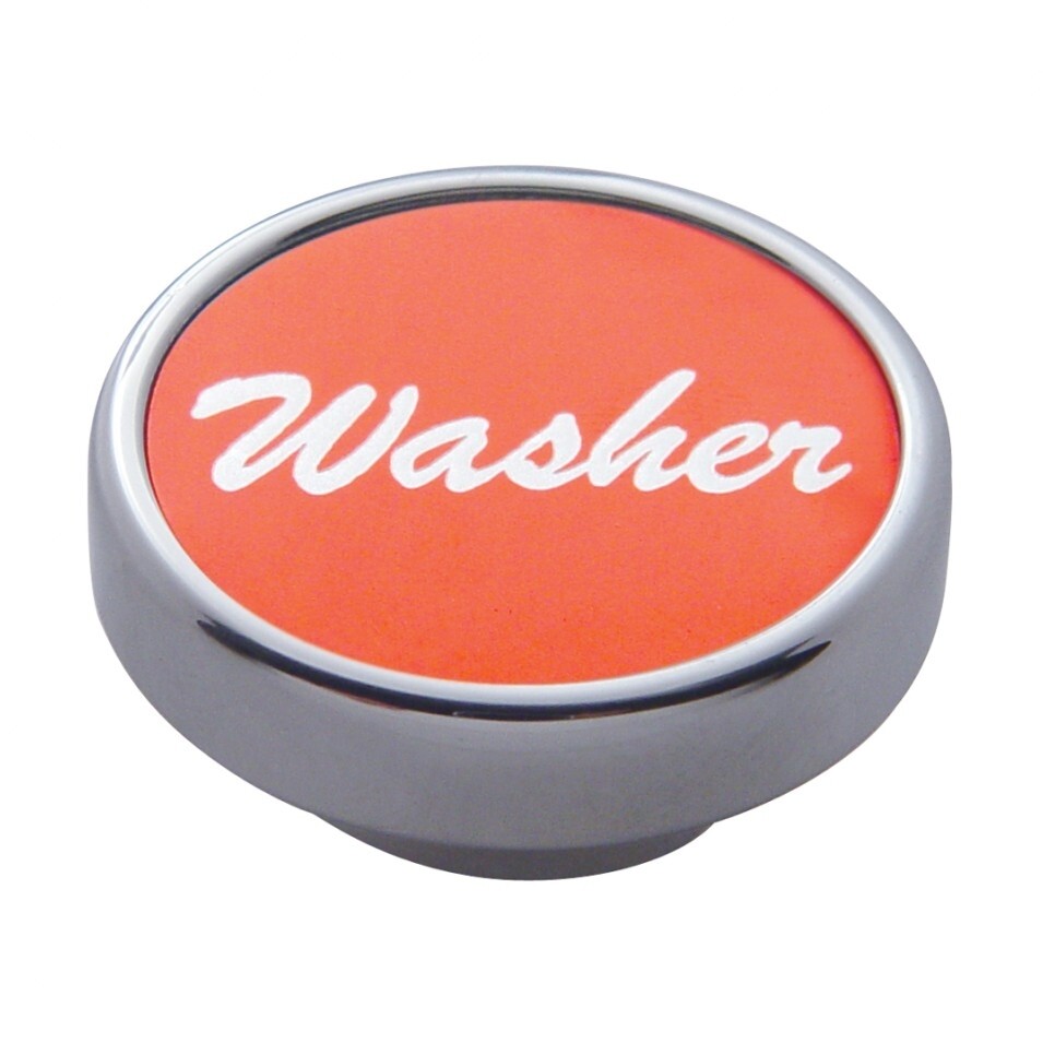 "Washer" Dash Knob - Red Aluminum Sticker