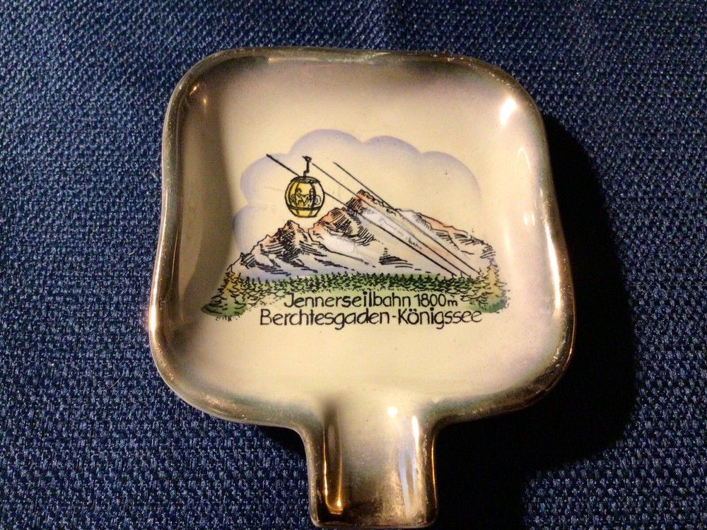 Vintage Ceramic Berchtesgaden cable car Souvenir Ashtray