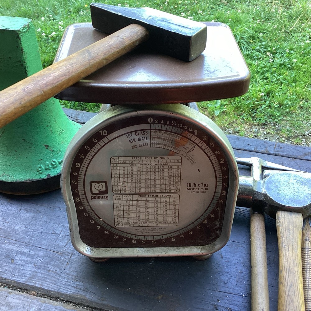 Group of three blacksmith forging & finishng hammers