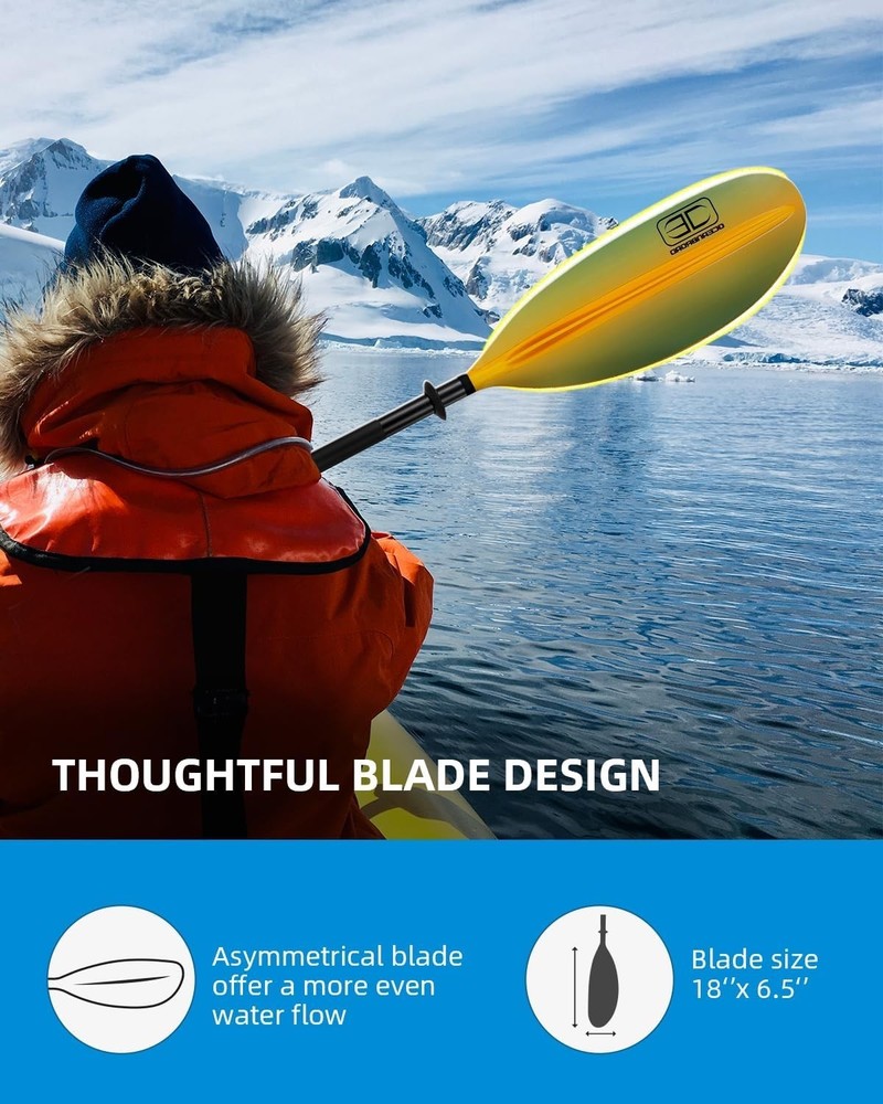 Versatile 86in Kayak Paddle - Perfect for Beginners & Intermediate Paddlers
