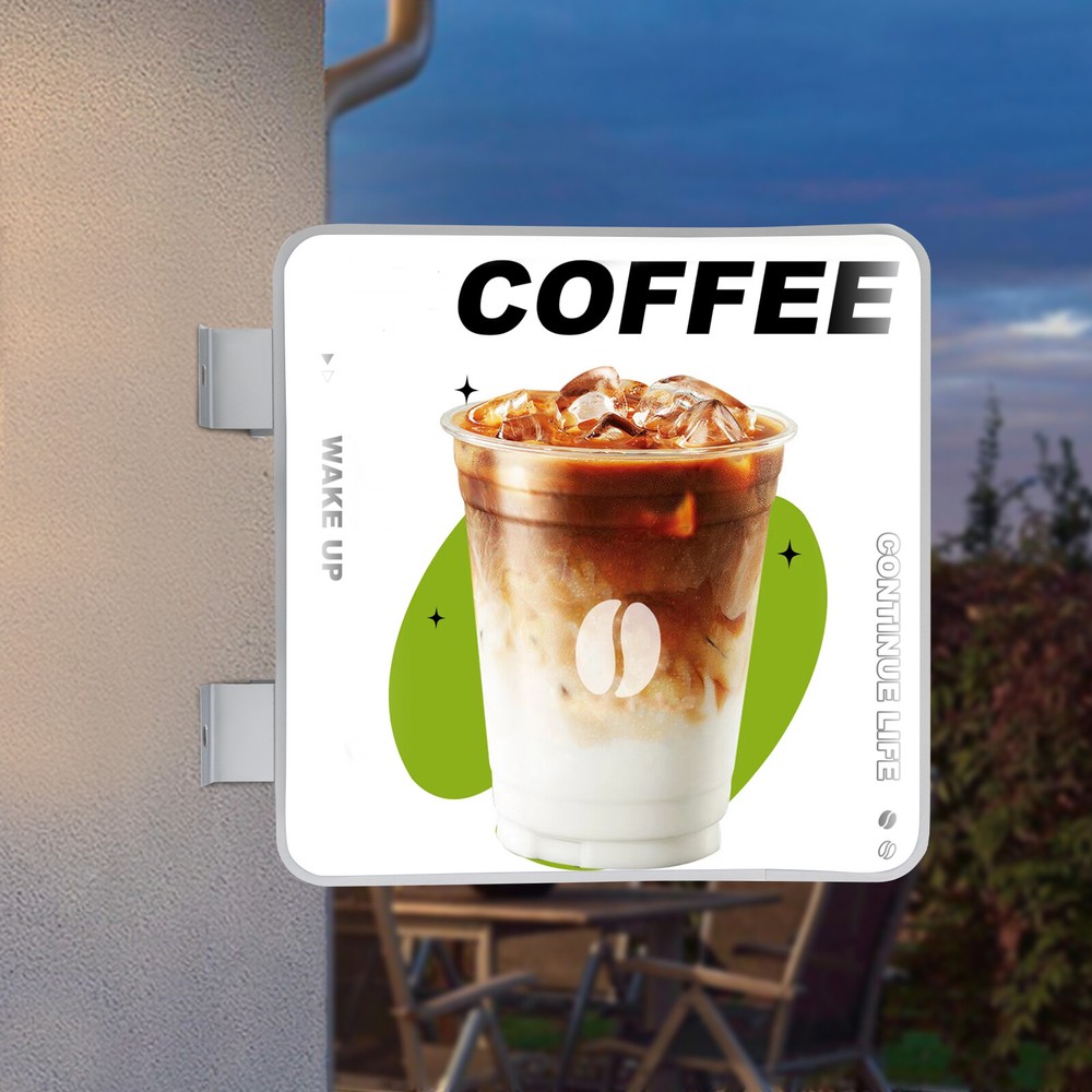 Square LED Advertising Light Box Waterproof Double-sided Light Advertising Board