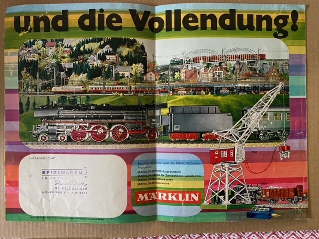 Marklin Foldout Brochure "A Good Start" - German Text 1968/1969