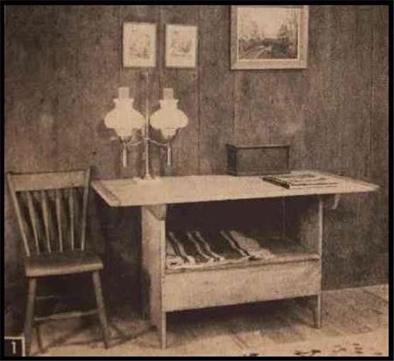 Colonial HUTCH TABLE Settle How-To Build PLANS
