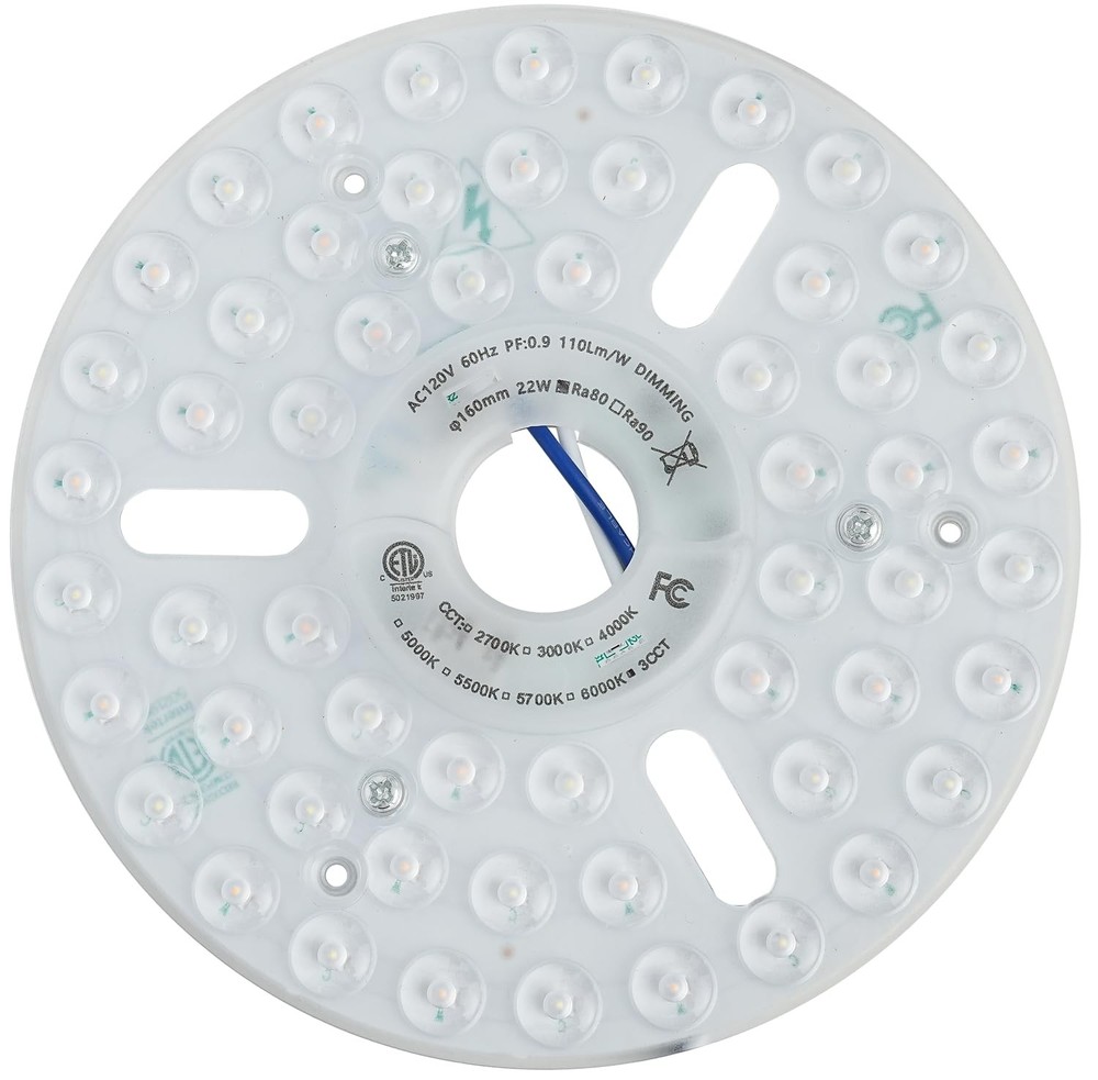 22W 6.3'' LED Retrofit Light Kit for Ceiling Fan Light Replacement Panel PCB Col