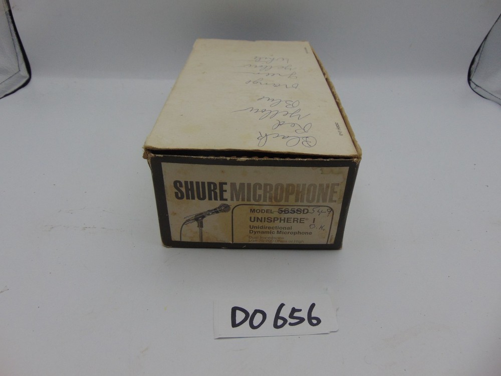 Vintage Shure 565SD 565 Microphone Box Only Empty Unisphere
