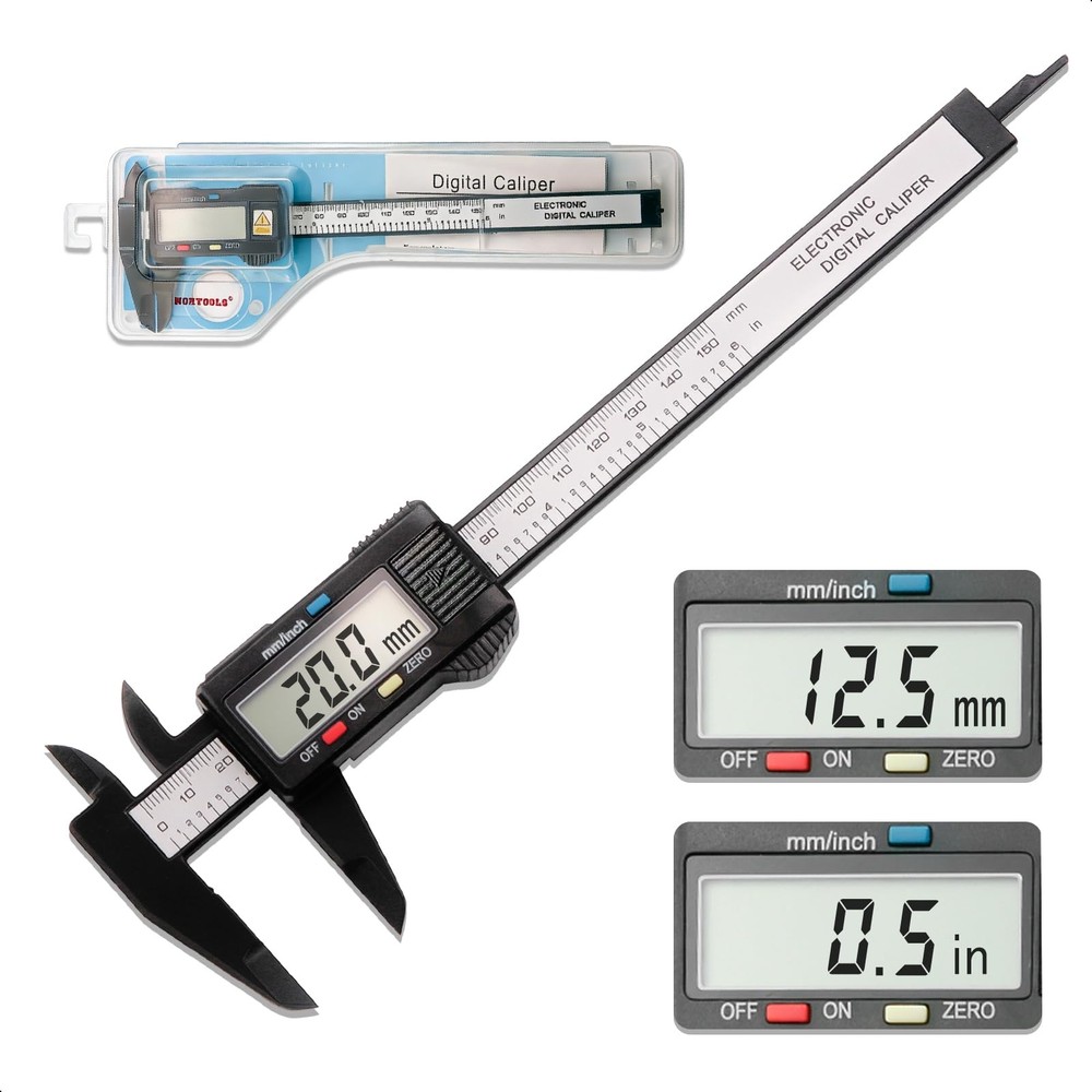 Digital Calipers-150mm/ 6” Electronic Micrometer Caliper Measuring Tool with ...