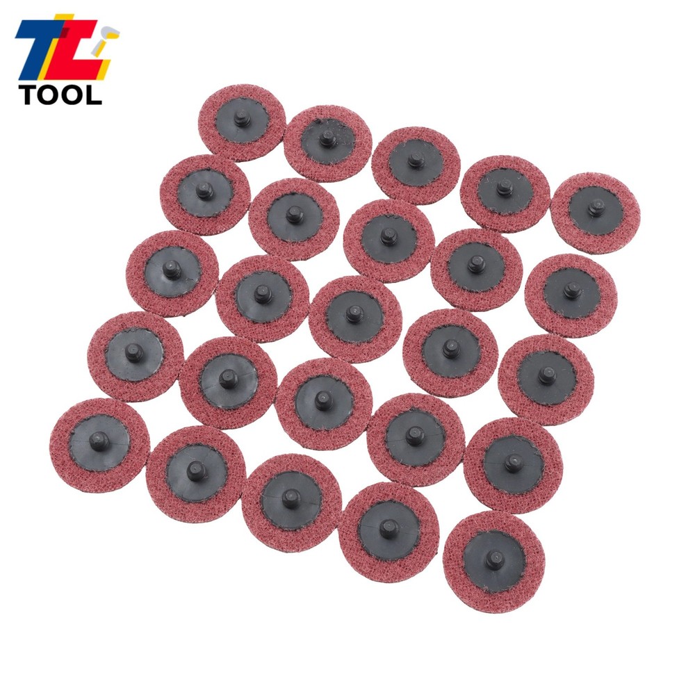 25 Pack Surface Conditioning Quick Change Discs 2" Red Medium Prep Pad Discs