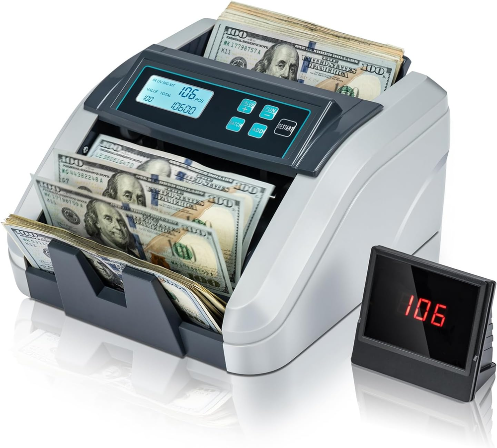 IMC51 Money Counter Machine Count Value, Add+Batch/Add+ Value Mode Bill Counter,