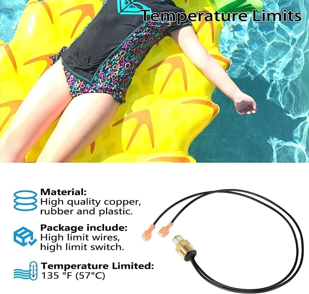 FDXLHLI1930 High Limit Switch Wires Parts Kit For Hayward H-Series Pool Heater