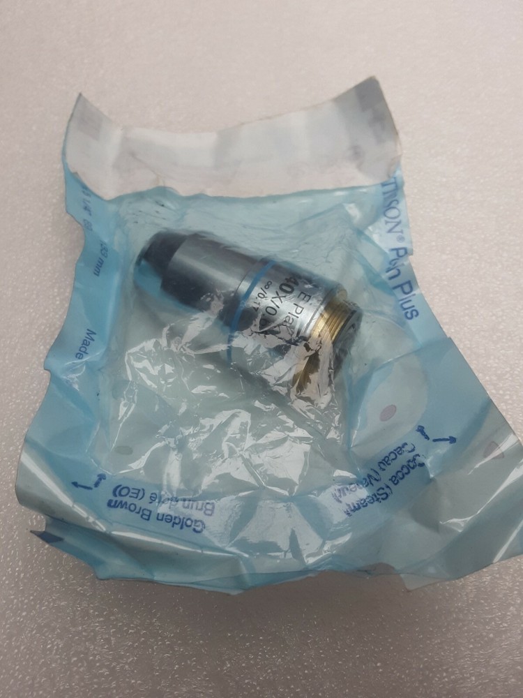 E Plan 40x /0.65 Microscope Objective Lens (Spring) Plan40 by AmScope