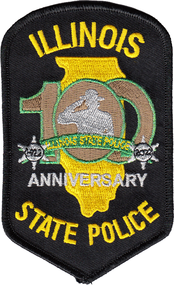 ILLINOIS STATE POLICE SHOULDER PATCH: 100th Anniversary