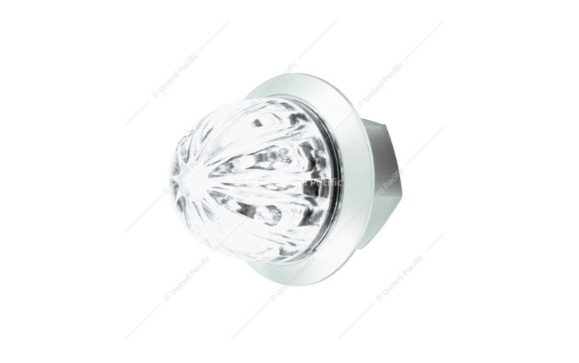 2 LED DUAL FUNCTION MINI WATERMELON LIGHT (CLEARANCE/MARKER) - WHITE LED/CLR LEN