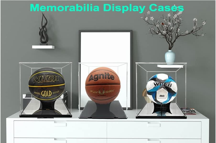 Soccer Ball Display Case Full Size,Acrylic Ball, Clear