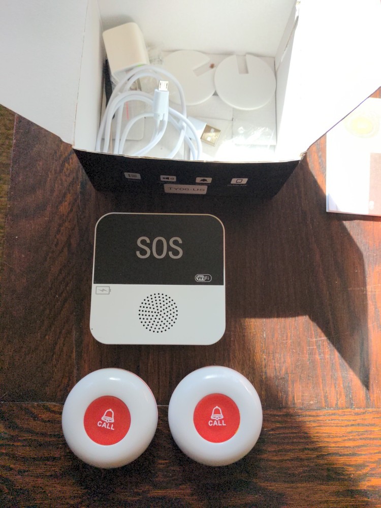 Multifunctional Smart Pager SOS Alert System with 2 Buttons