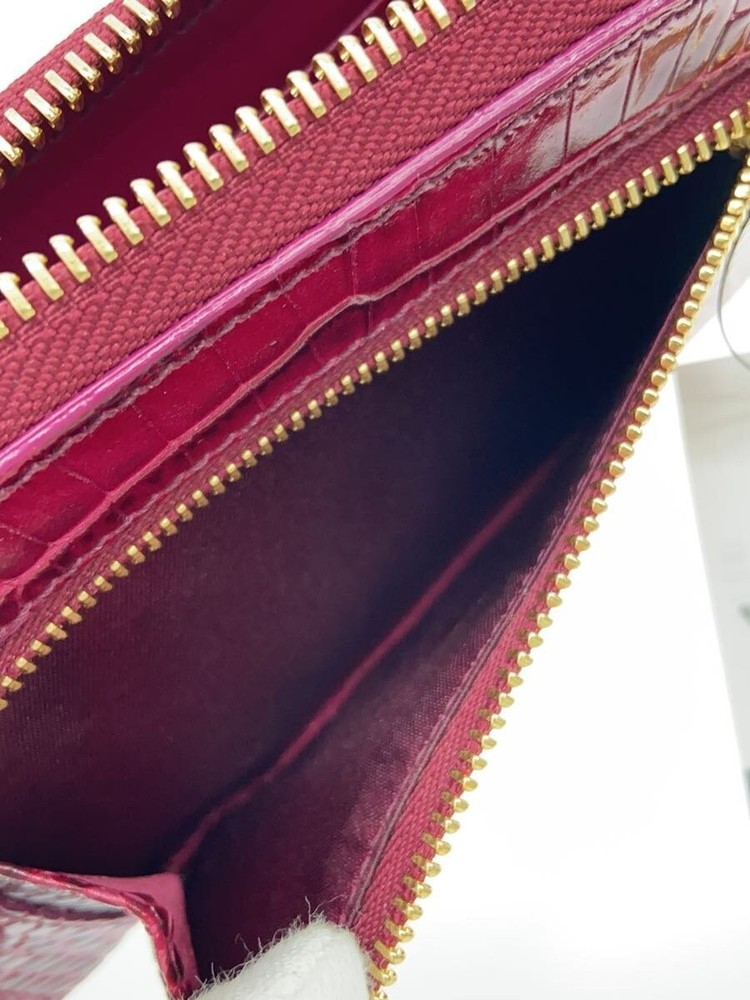 SMYTHSON Leather Wallet Red Unisex Plain