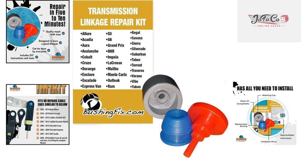 Patented BushingFix Shift Cable Bushing Replacement Kit - Quality You Can Trust
