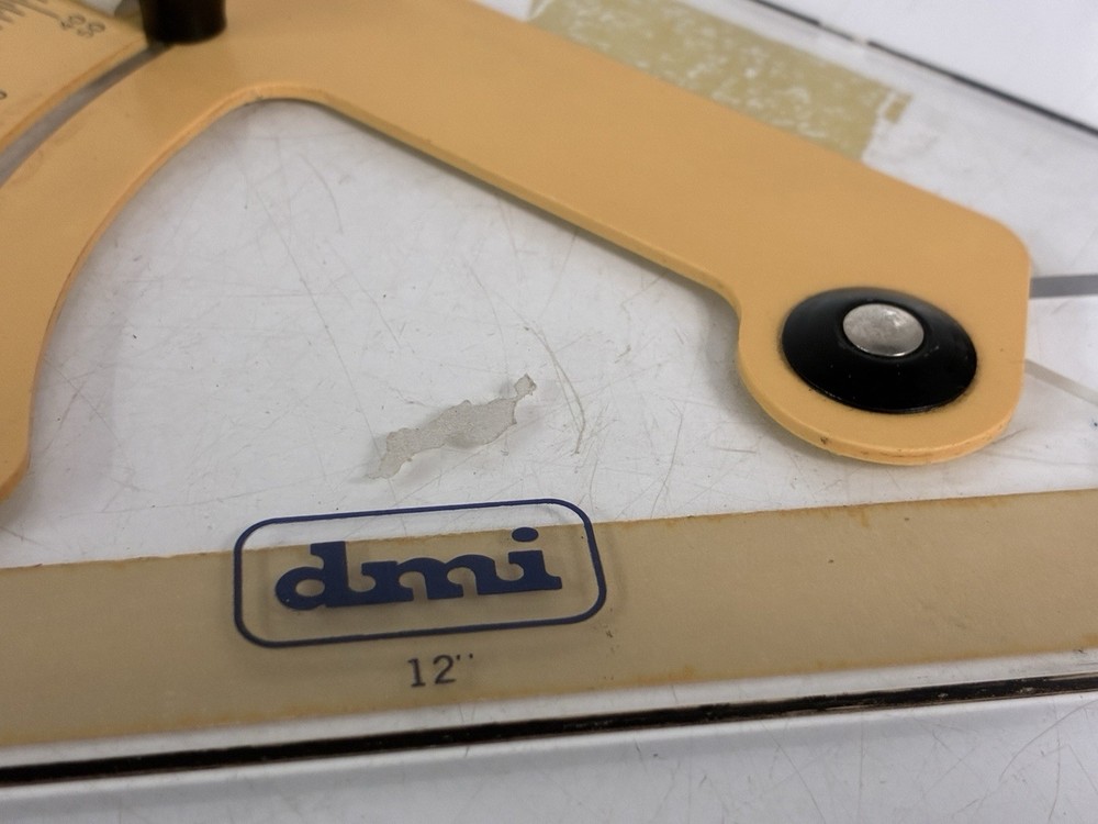 vintage DMI adjustable drafting triangle or angle finder tool 12”
