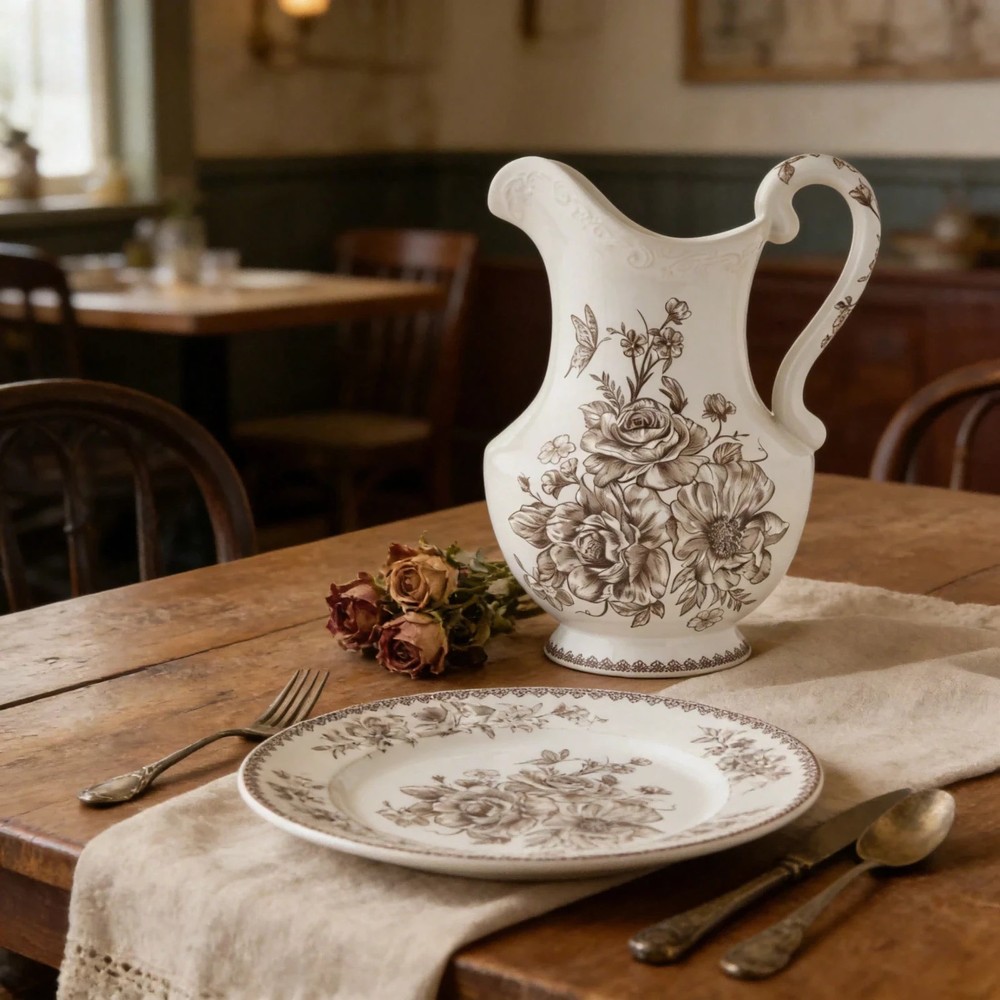 Stoneware 2-Quart Pitcher, Brown