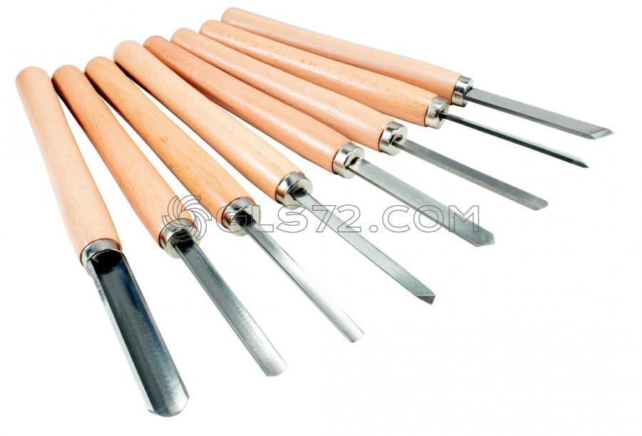 SCHEPPACH WOOD LATHE CHISELS SET 8 PIECES GOUGES TURNING TOOL