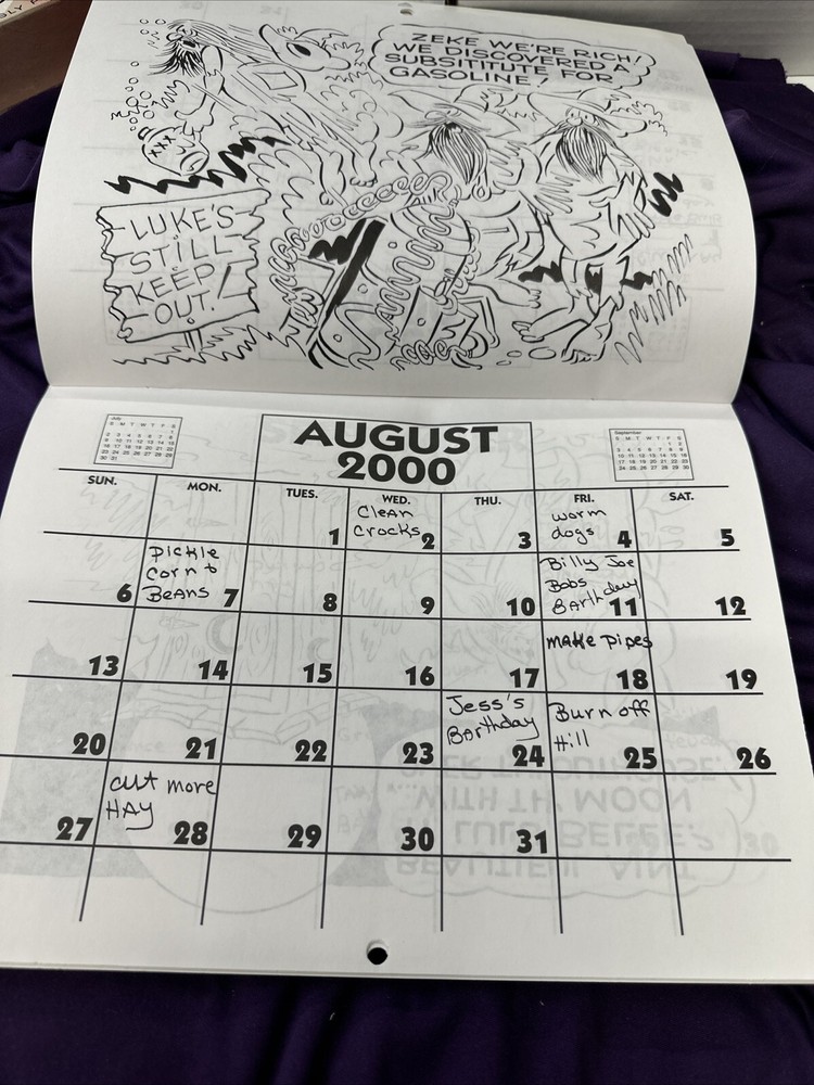 2000 Original Hillbilly Calendar