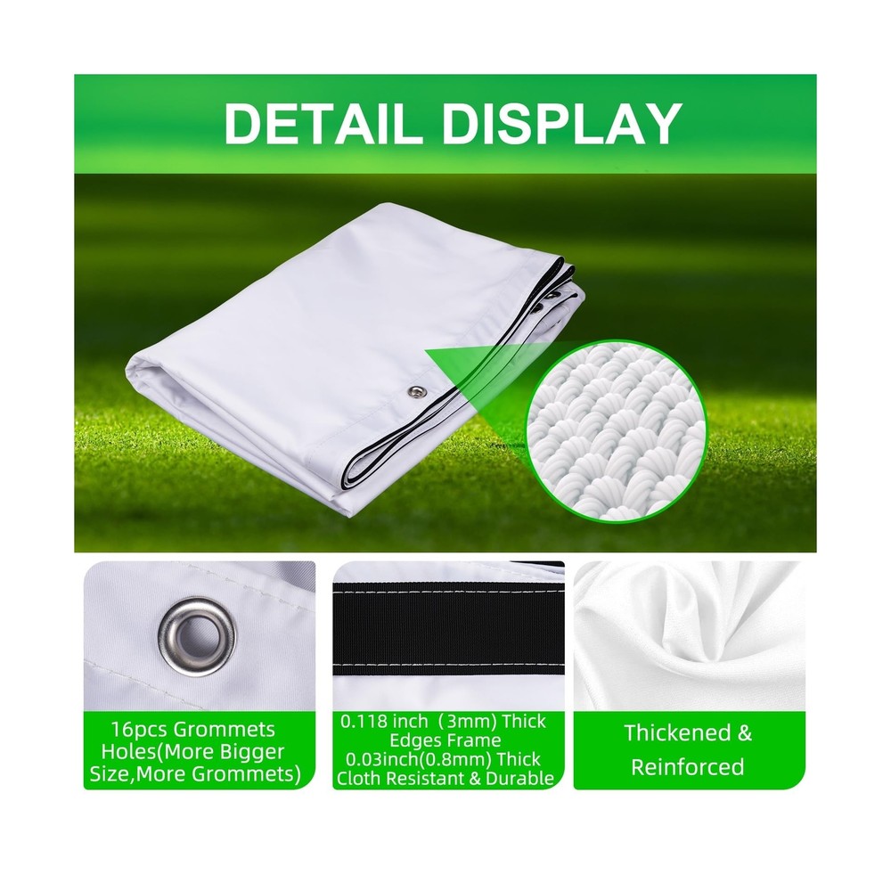 Golf Impact Screen,Thicker Golf Simulator Impact Screen with Probe and Snap H...