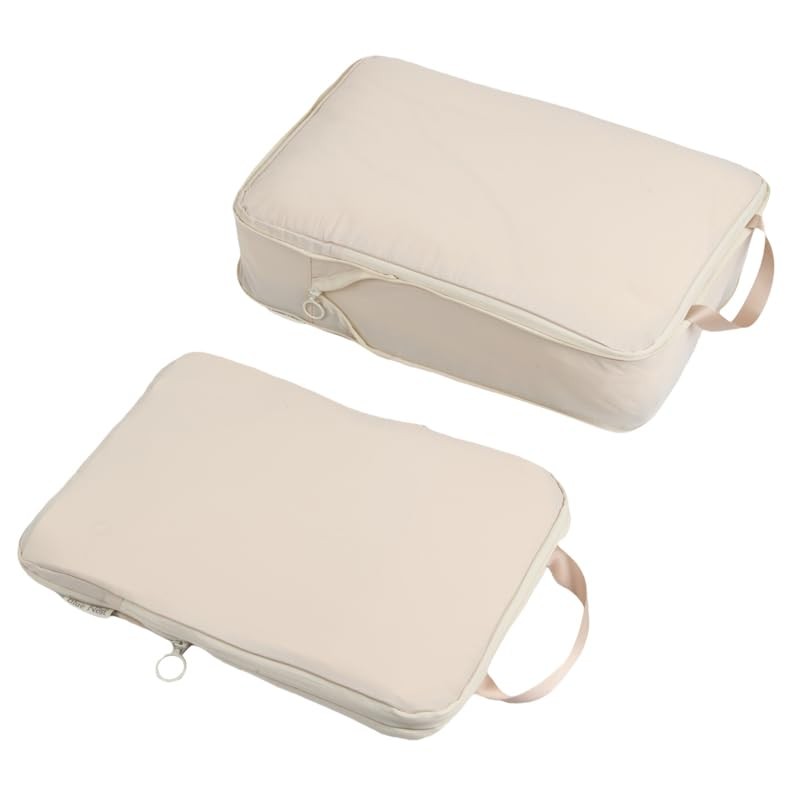 4 Set Compression Packing Cubes, Expandable Travel Organizer Bags, Water-Repe...