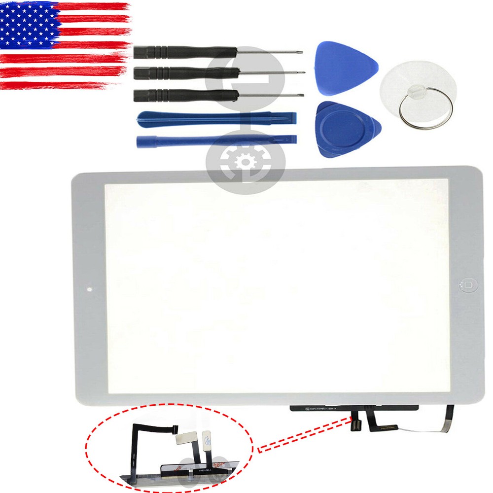 Touch Screen Glass Digitizer for Apple iPad Air Replacement + IC+Home Button