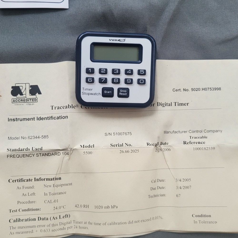 VWR  Traceable Digital Timer