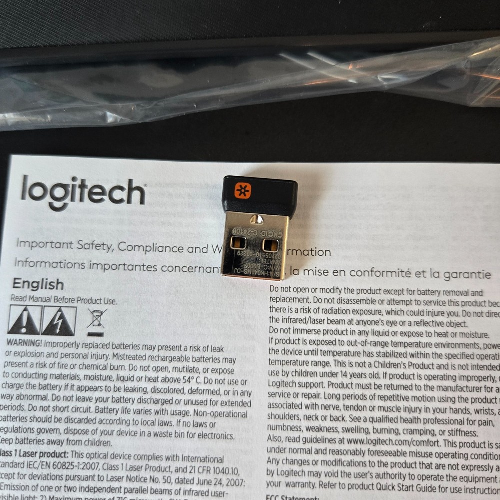 Logitech MK545 Wireless Keyboard & Mouse Advanced Combo Tested w/ Box
