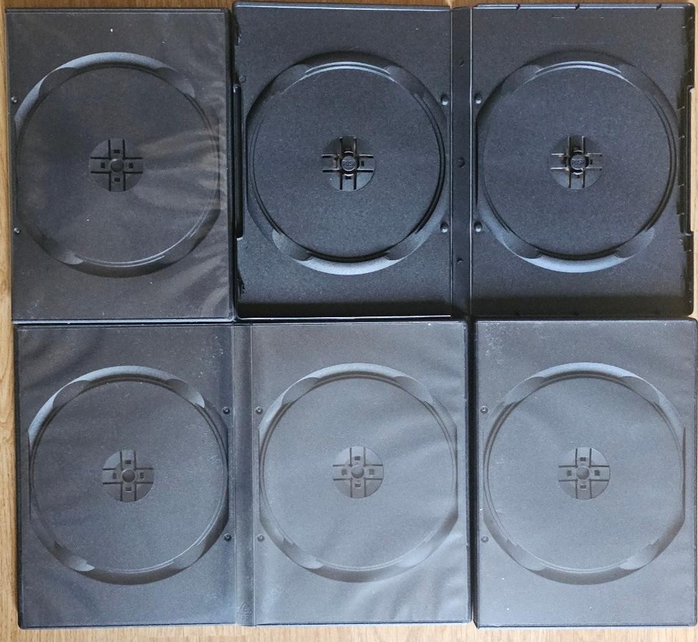 20 Black Double DVD Cases