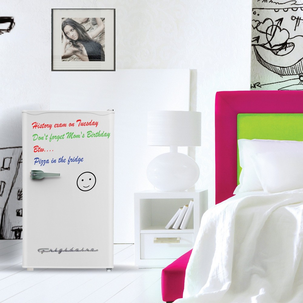 3.2 Cu Ft 65W Eraser-Board Door Compact Fridge