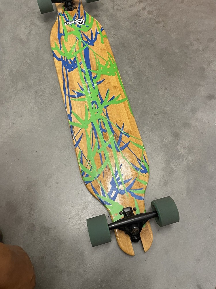 Quest Boards 41" Longboard Skateboard High Performance Open Wheel Design