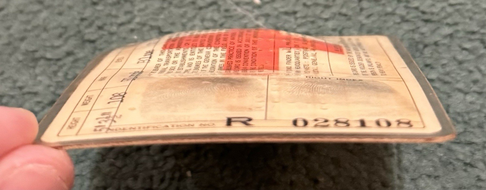 Original WWII US Army Female Nurse ANC Officers ID Card 1945