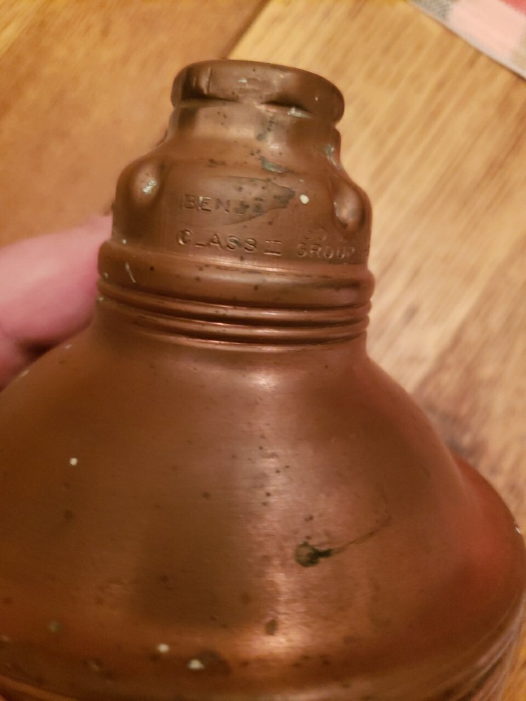 Vintage Benjamin Copper Topped Pendants