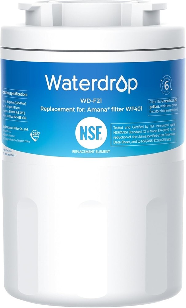 Waterdrop Water Refrigerator  Filter Replacement for Amana® Clean N Clear WF401S