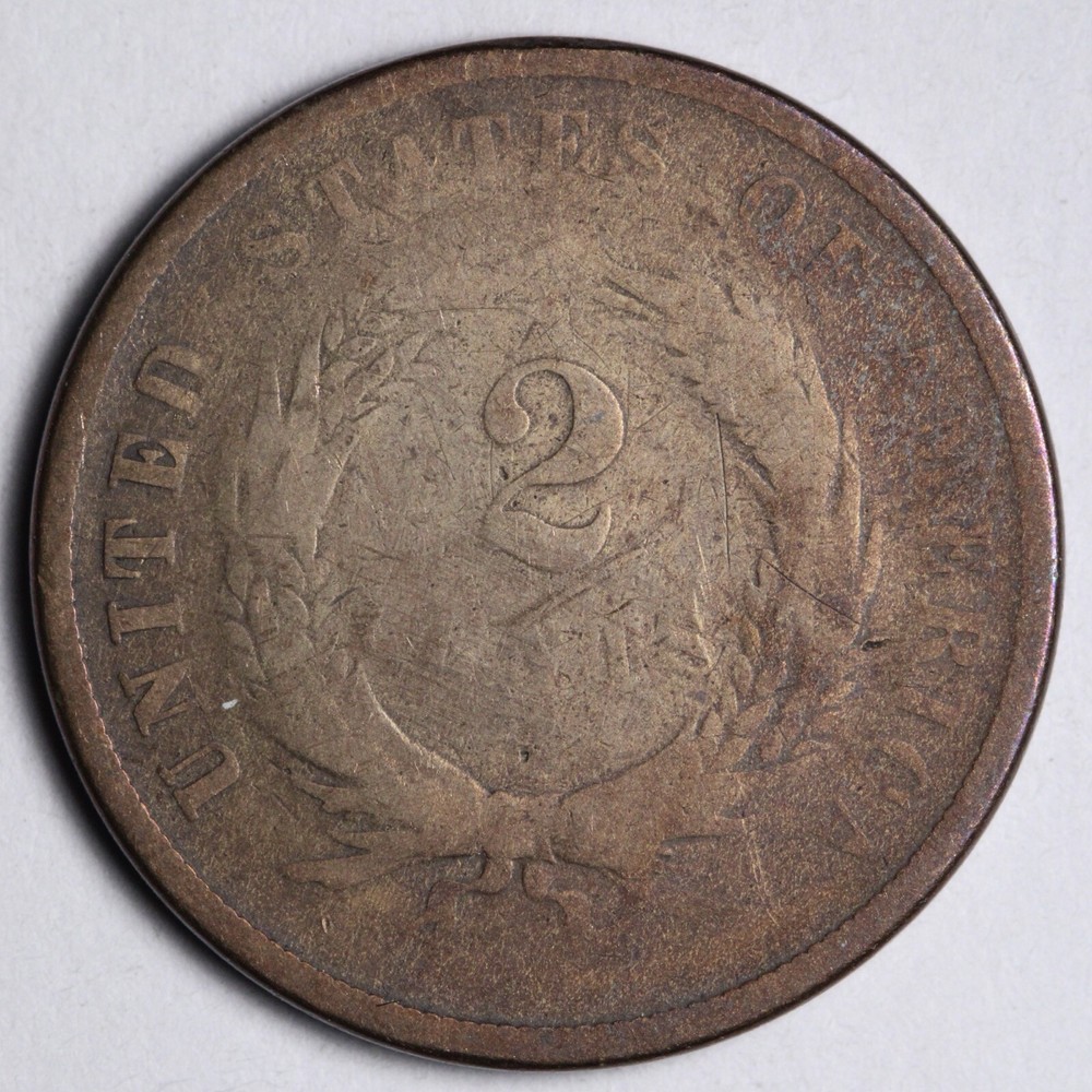 1867 Two Cent Piece VG E135 T