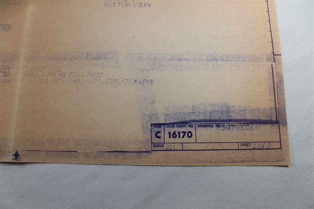 Teledyne Microelectronics Universal Substrate Chuck II 1983 Blueprint 2 Sheets