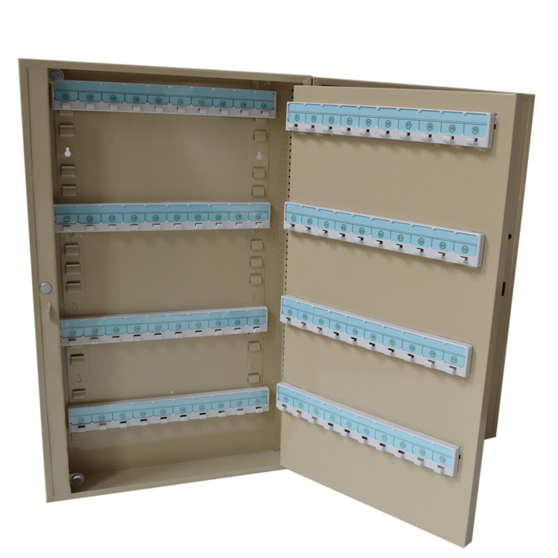 Wall Mounted-type Ironhide Key Cabinet 160 Hooks Lock Box with Key Cards