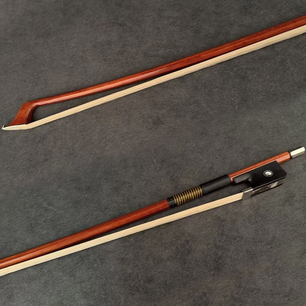 Master Pernambuco Octagonal Cello 4/4 Bow Ebony Parisan eye Frog Fast Nickle 80g