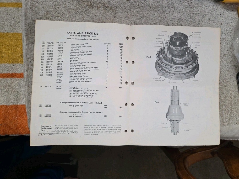 Cornell - Dubilier CDR Rotor Model TR-44 Service Manual - Original
